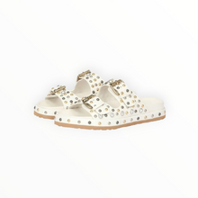 Saint G Emily Studded Double Buckle Sandal - White