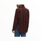 Z Supply Alfie Button Up Shirt - Chocolate Cherry