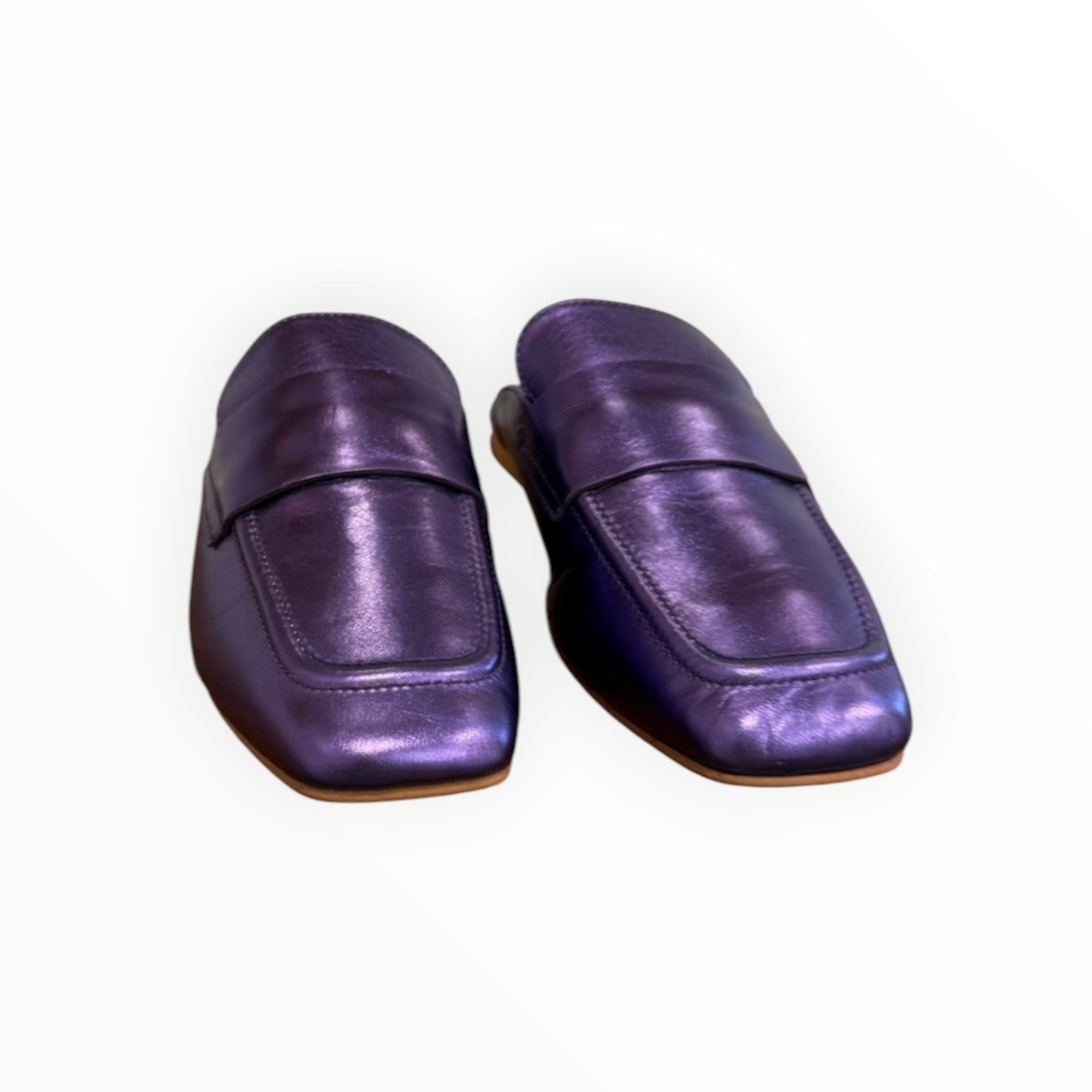 Psophía Loafer Slide - Purple Metallic