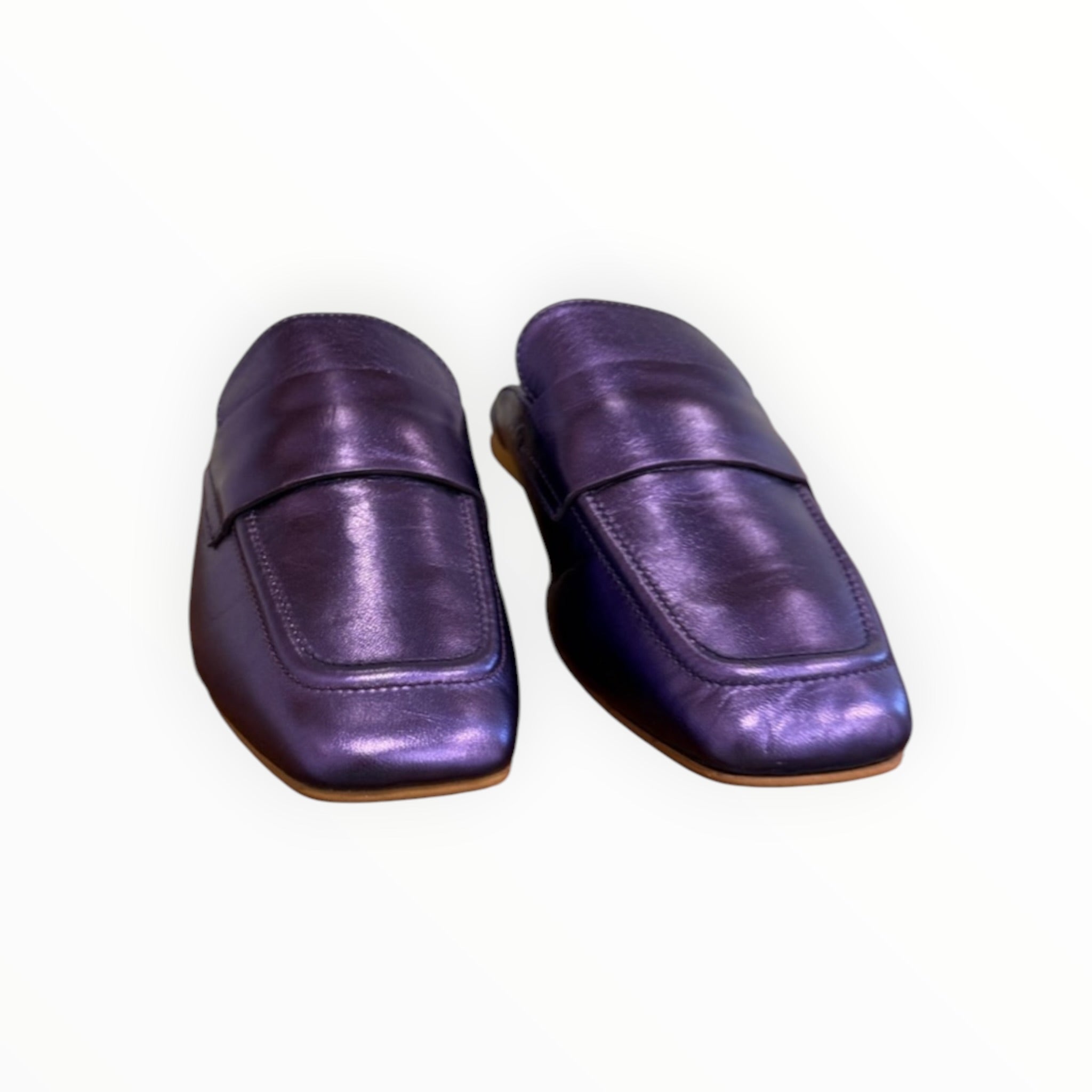 Psophía Loafer Slide - Purple Metallic