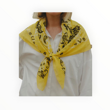 Maison Lecomte Flament Cotton Bandana Scarf - Yellow