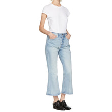 FRAME Blue Rigid Re-Release Le Crop Flare Jeans