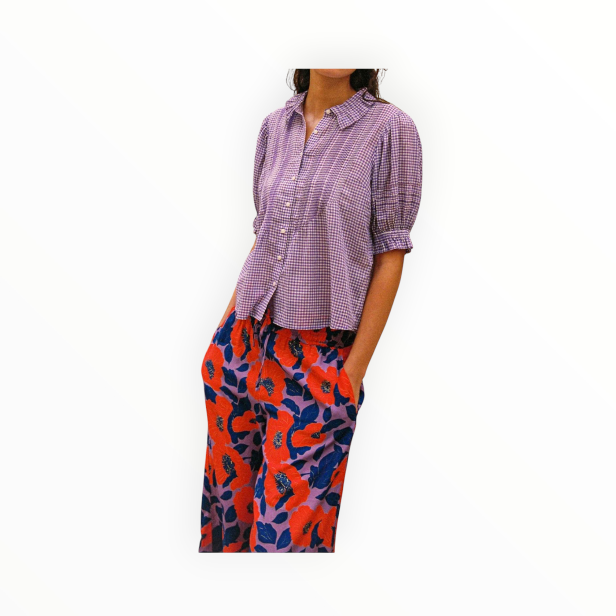 Trovata Flores Culotte Pant - Poincianna Floral