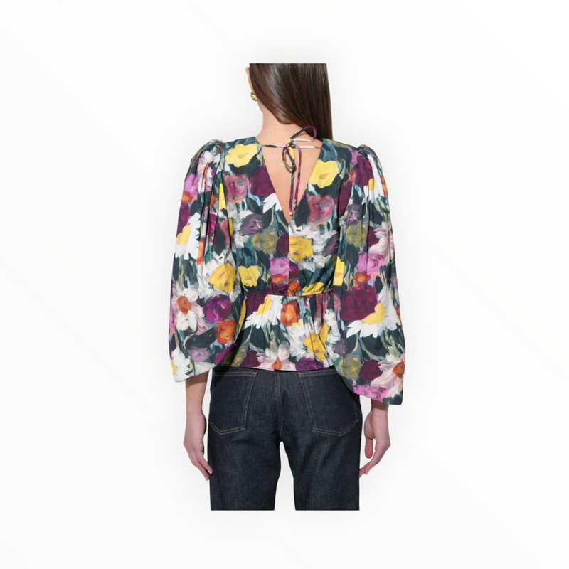 Adelyn Rae Esmaire Peplum Blouse - Multi Floral