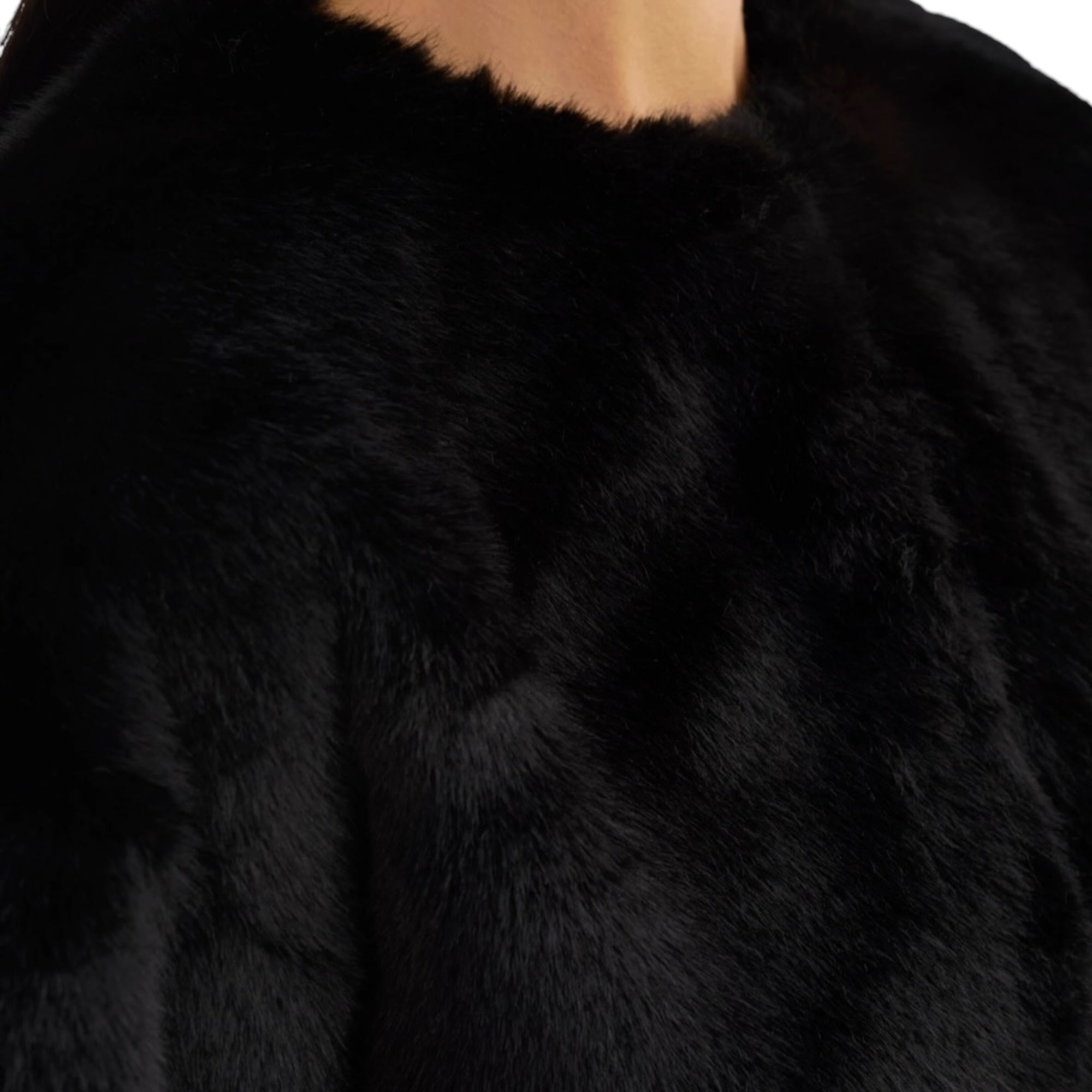 Lamarque Rowdie Faux Fur Jacket - Black