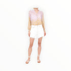 Christy Lynn Andrea Blouse - Falling Floral Mauve