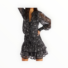 Allison New York Floral Tiered Mini Skirt - Black