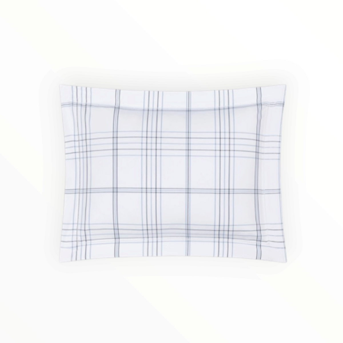Matouk August Plaid Boudoir Sham - Navy