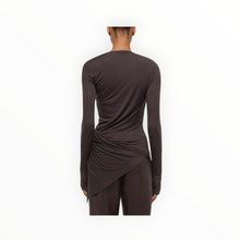 Helmut Lang Twisted Long Sleeve Shirt - Dark Roast