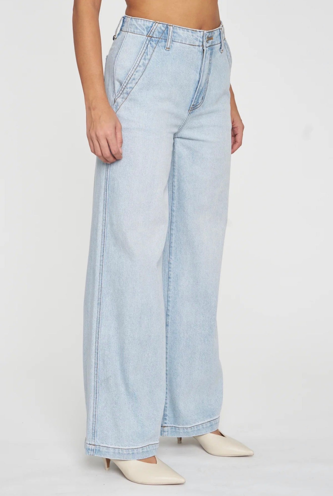 Daze The Kickback High Rise Palazzo - Hush