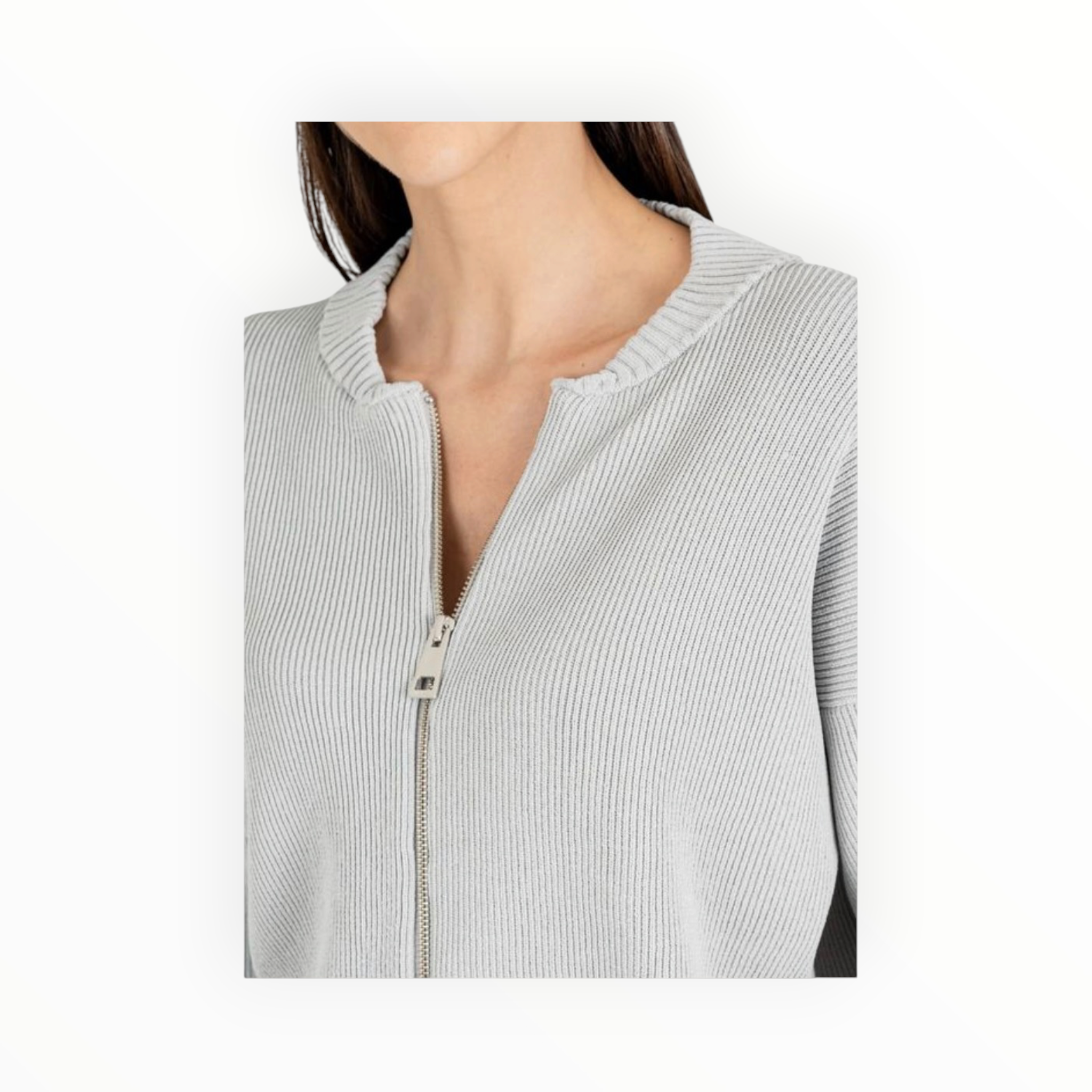 Liviana Conti Double Zip Cardigan - Brezza