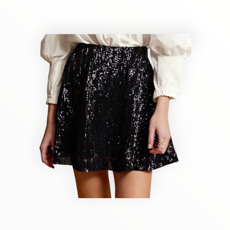 byTiMo Sequin Mini Skirt - Black