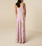 Hemant & Nandita  Jiah One Shoulder Long Dress - Lilac