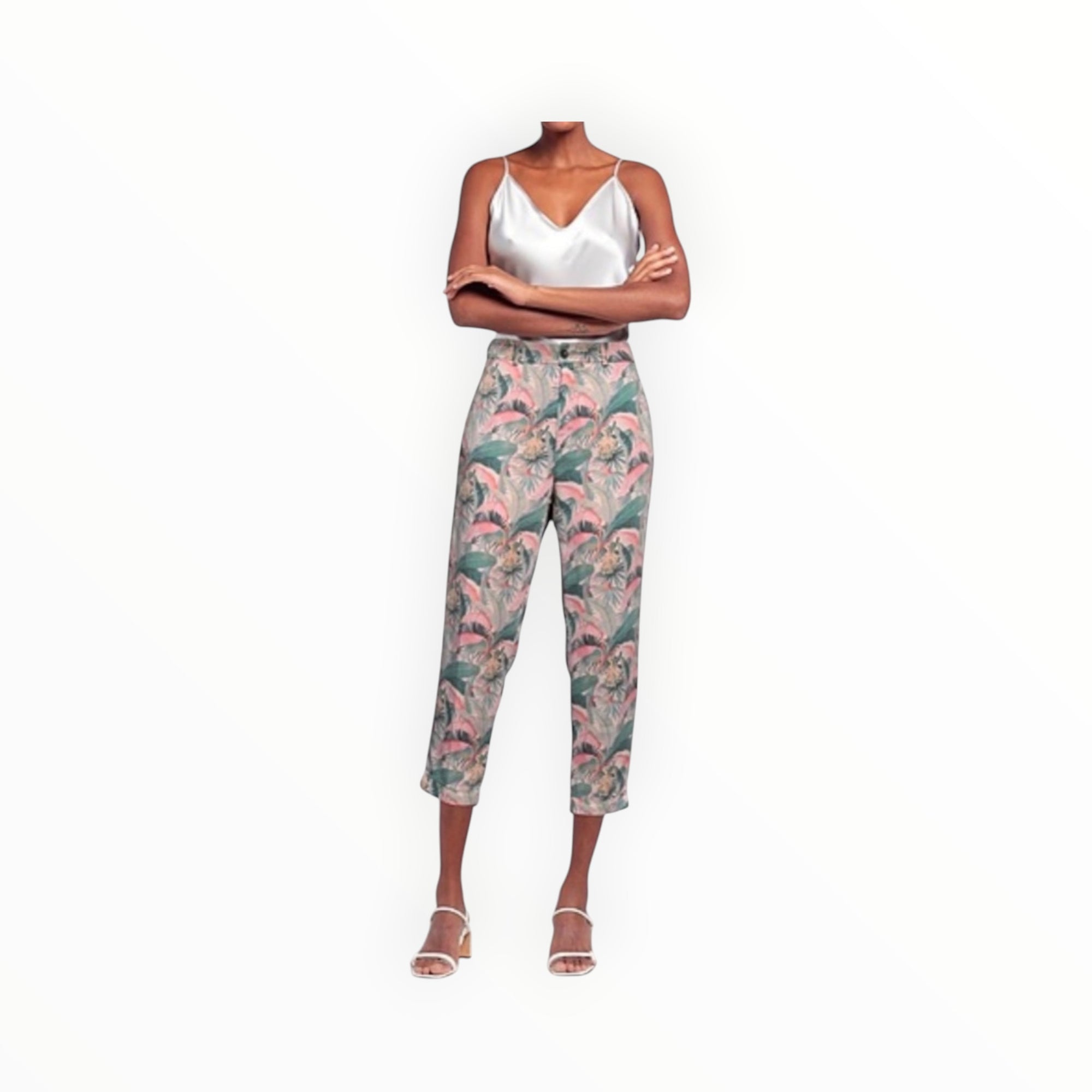 Mason's Forte Dei Marmi Linda Summer Chino Jogger Pants - Palm Print