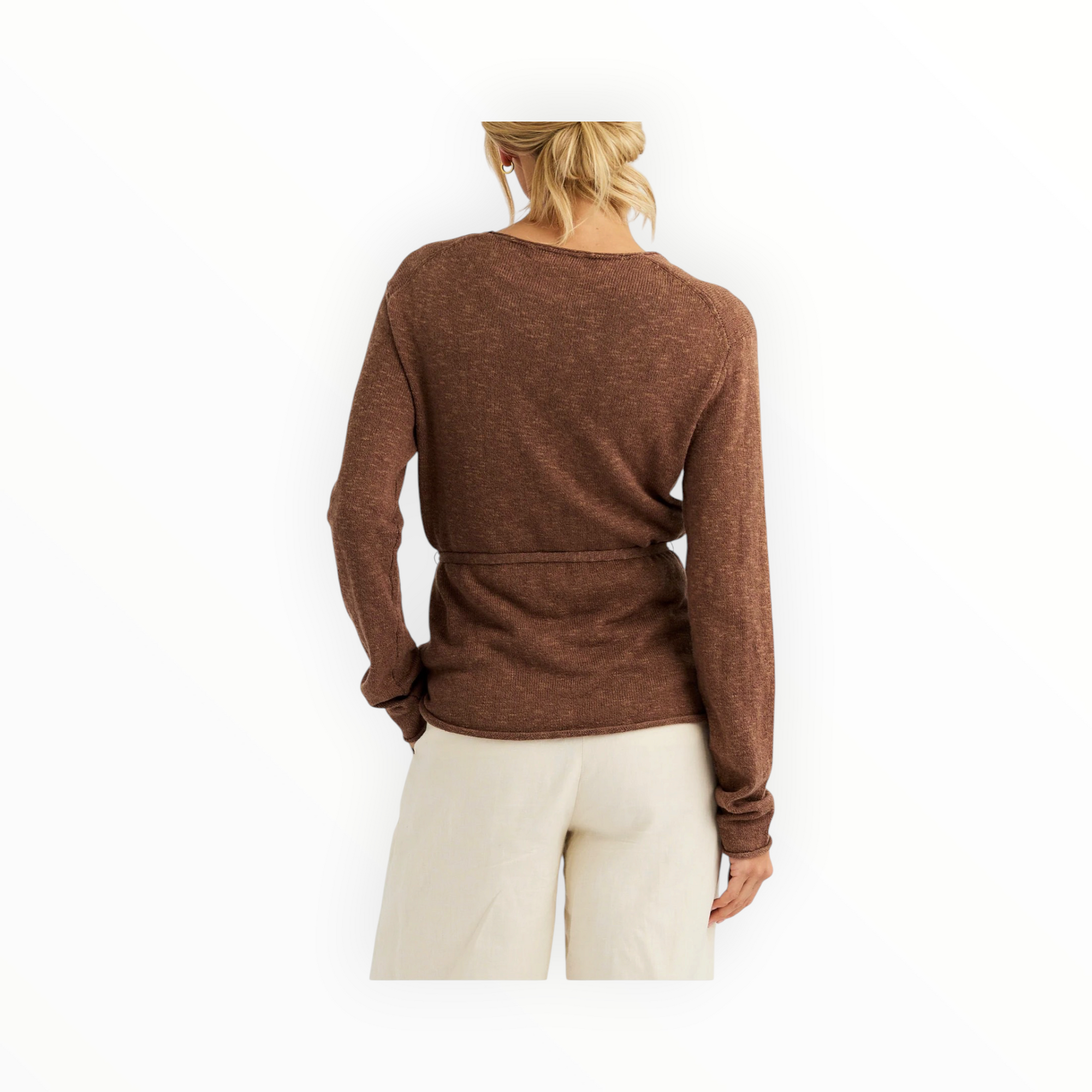 One Grey Day Romi Cardigan - Saddle