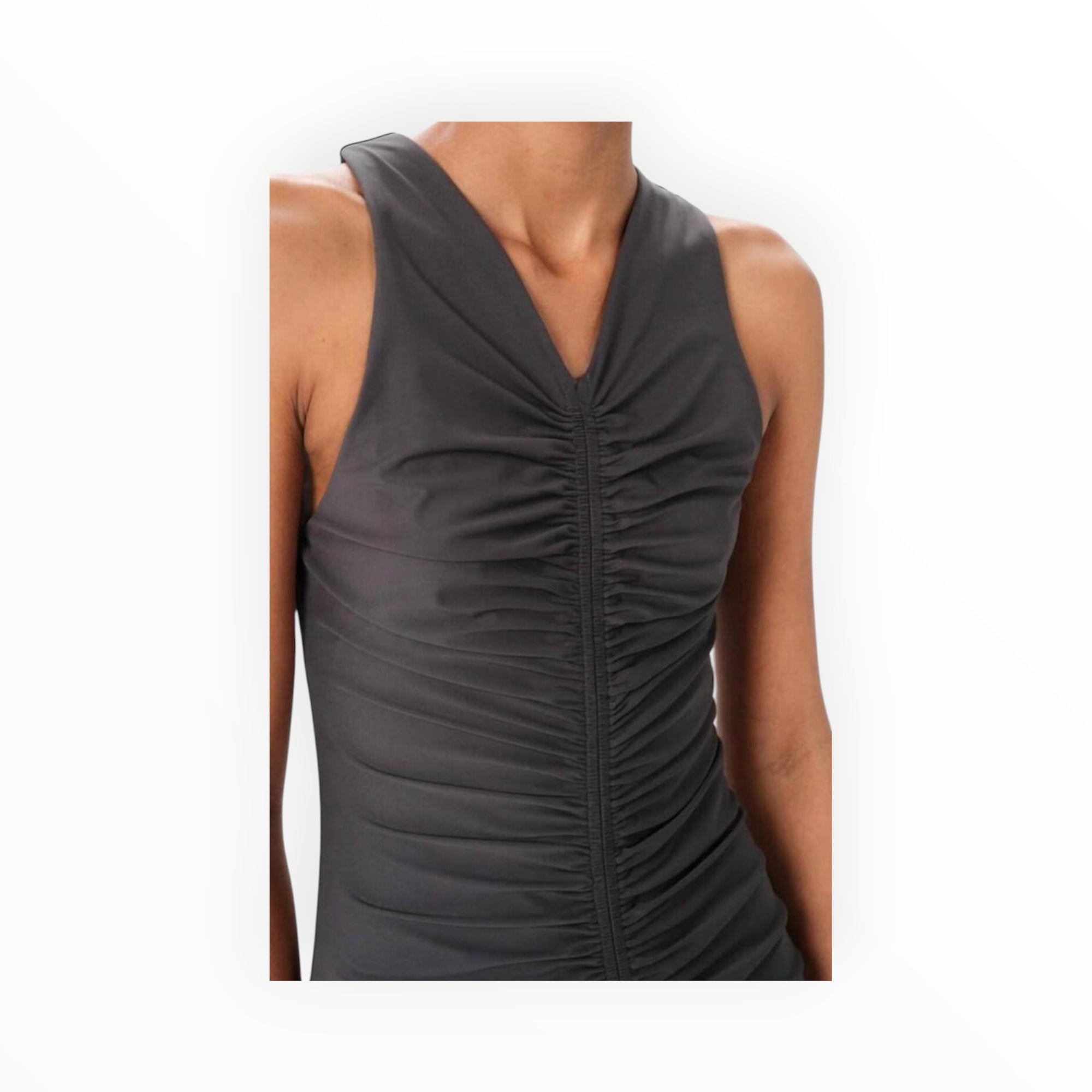 Maria Cher Ceibo Francine Midi Dres - Charcoal