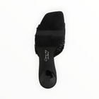 Circus NY Juliana Kitten Heel Mule - Black Fabric