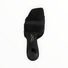 Circus NY Juliana Kitten Heel Mule - Black Fabric
