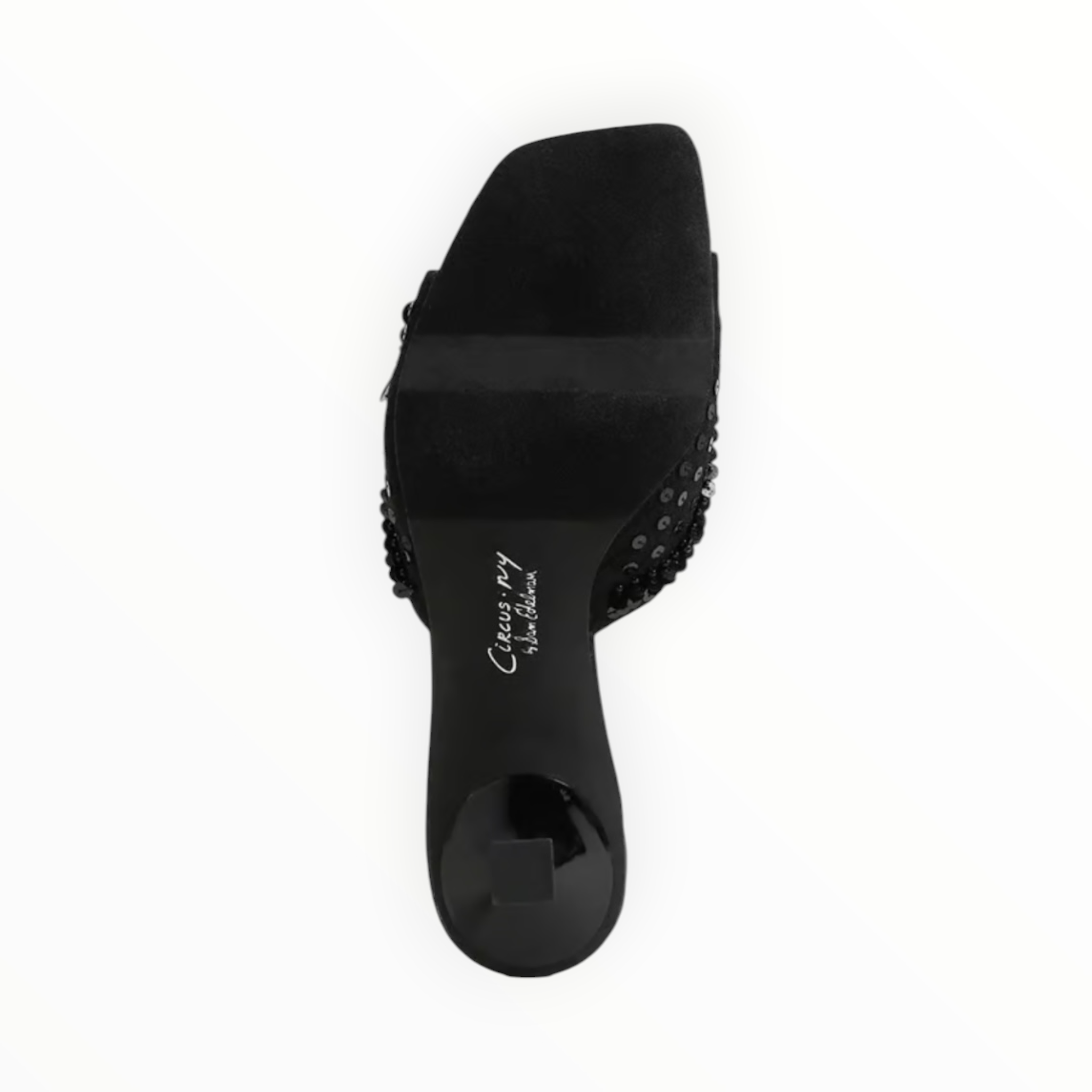 Circus NY Juliana Kitten Heel Mule - Black Fabric