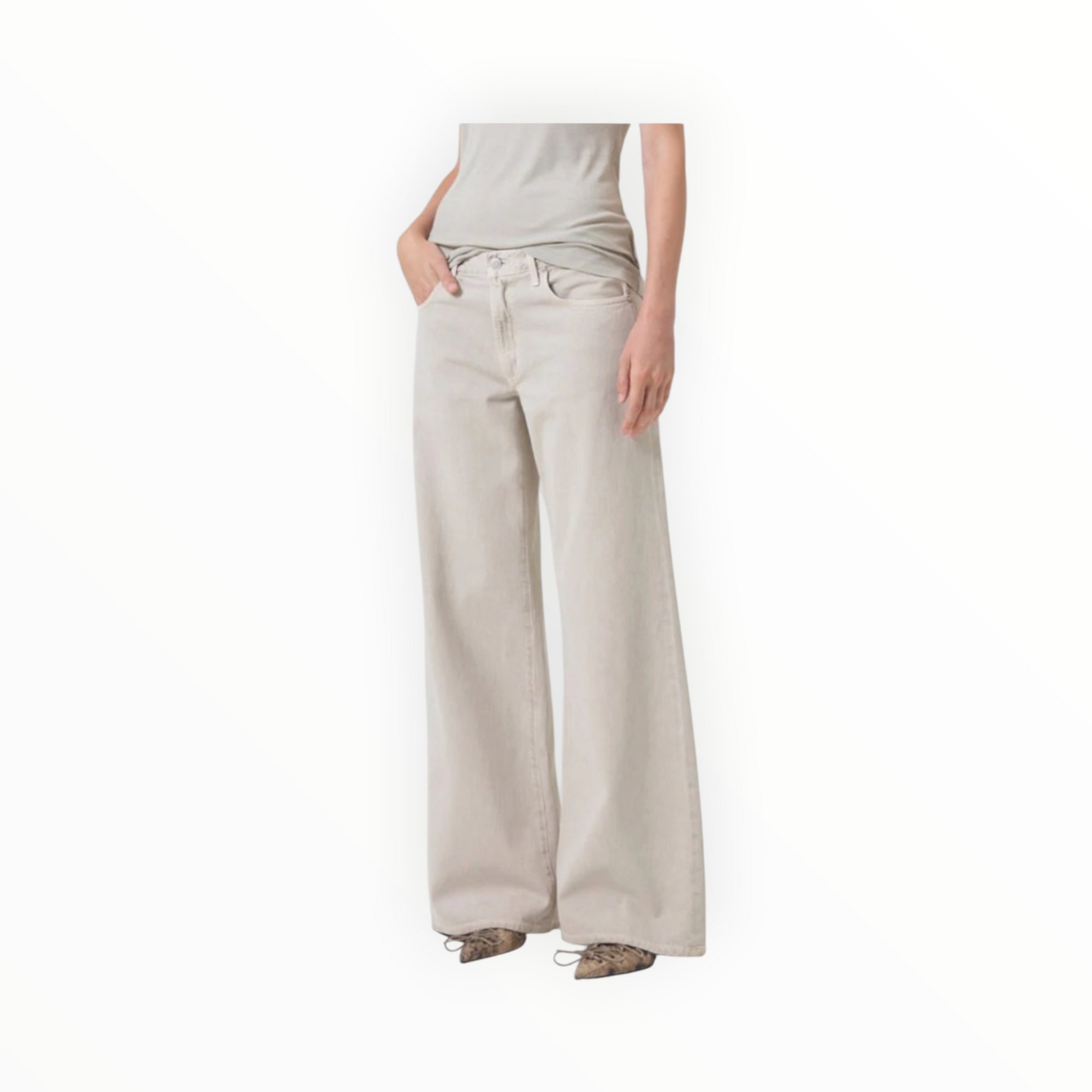 AGOLDE Clara Low Rise - Tusk