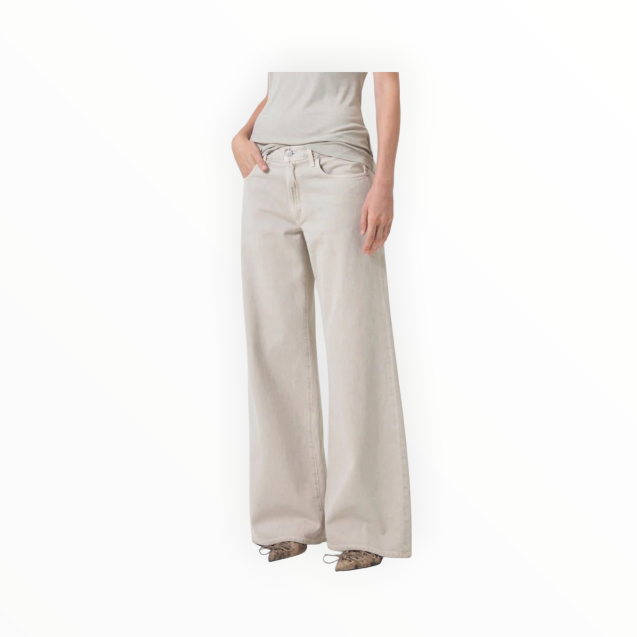 AGOLDE Clara Low Rise - Tusk