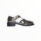 Frēda Salvador Dahlia T-Strap Fisherman Loafer - Metallic
