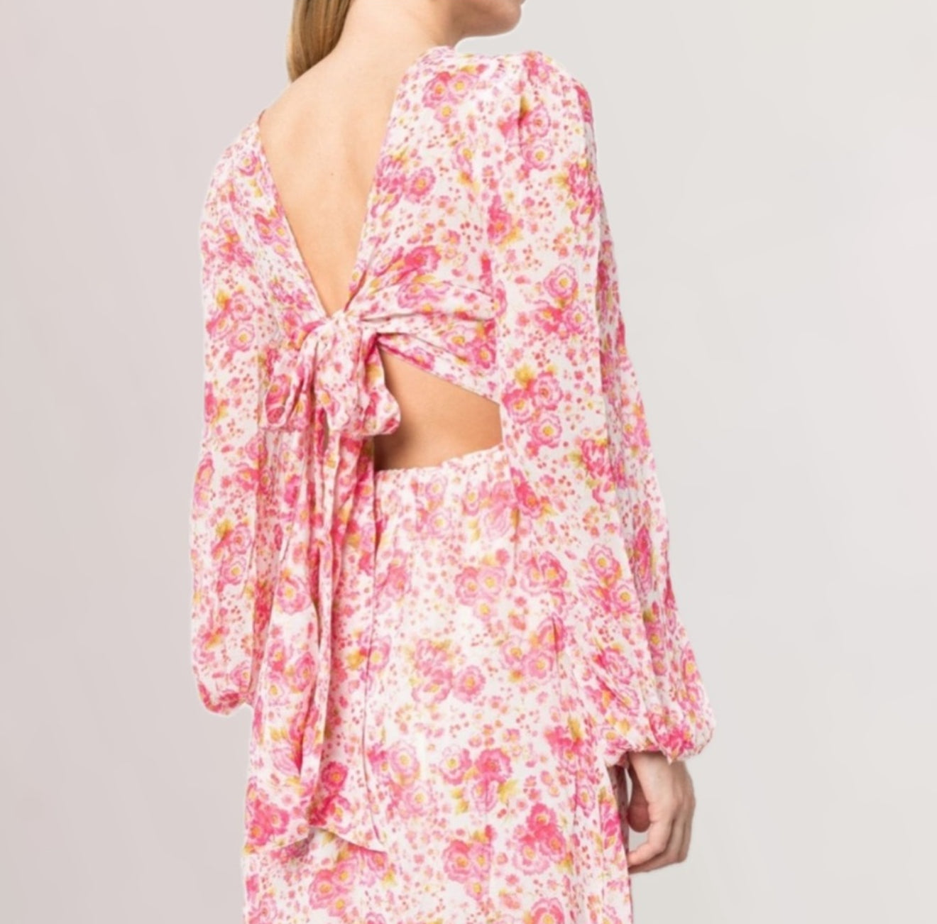 byTiMo Cut-Out Detailing Dress - Pink Blossom