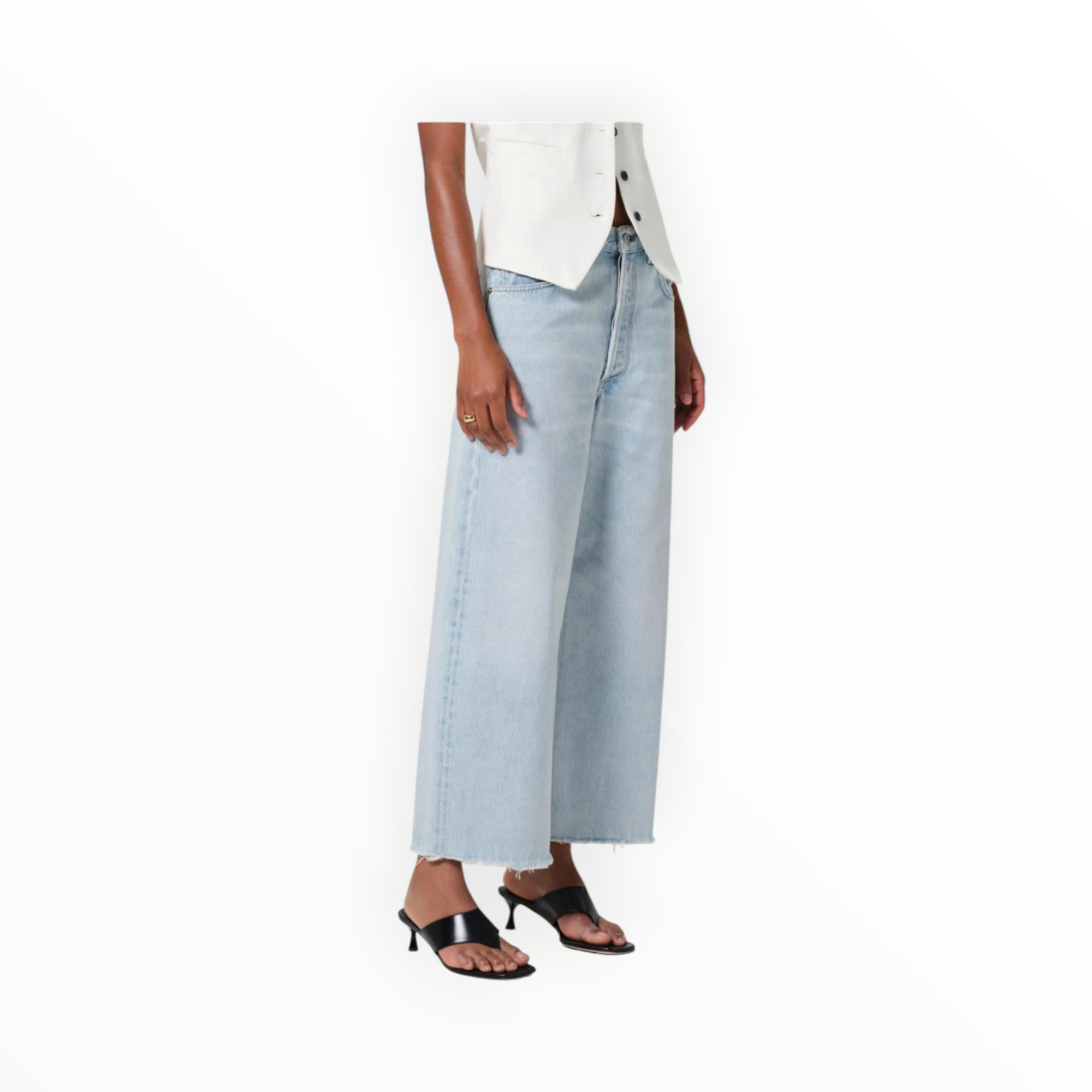 Citizens of Humanity Ayla Raw Hem Crop - Sailor