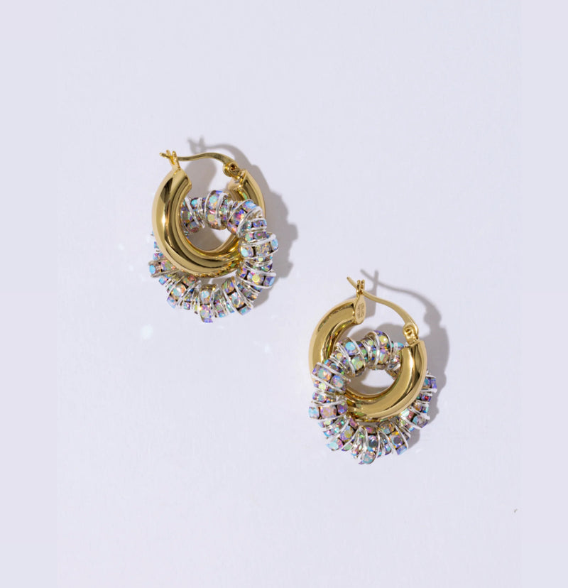 Pearl Octopuss.y Les Creoles Petites Earrings - Gold