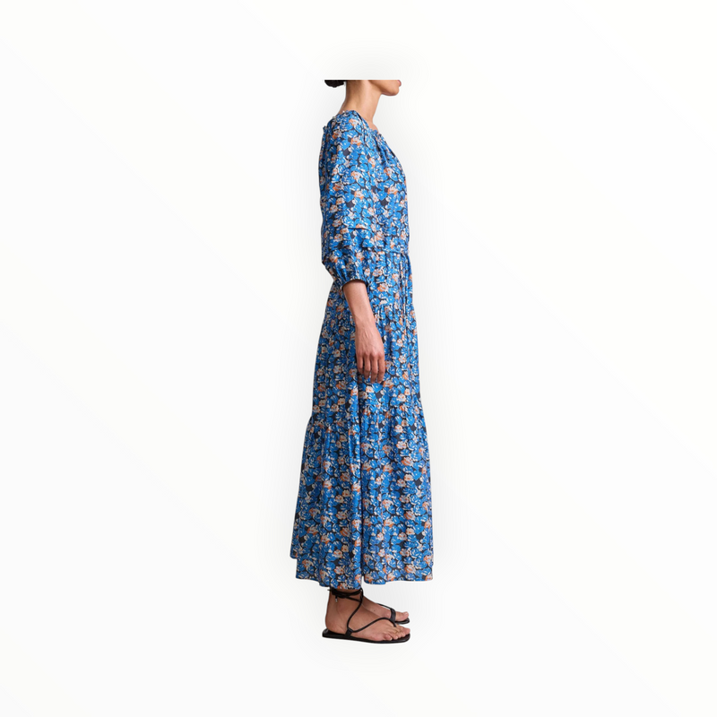 Apiece Apart Long Sleeve UVA Dress - Florette Blue