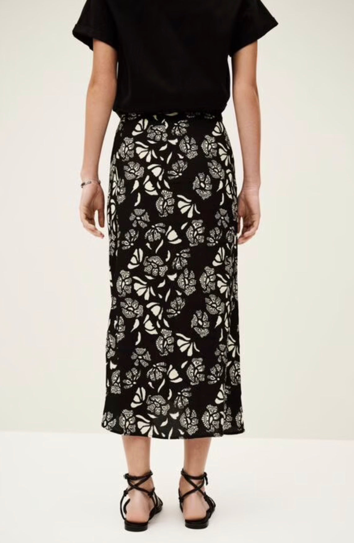 ba&sh Annie Flowing Midi Skirt - Black