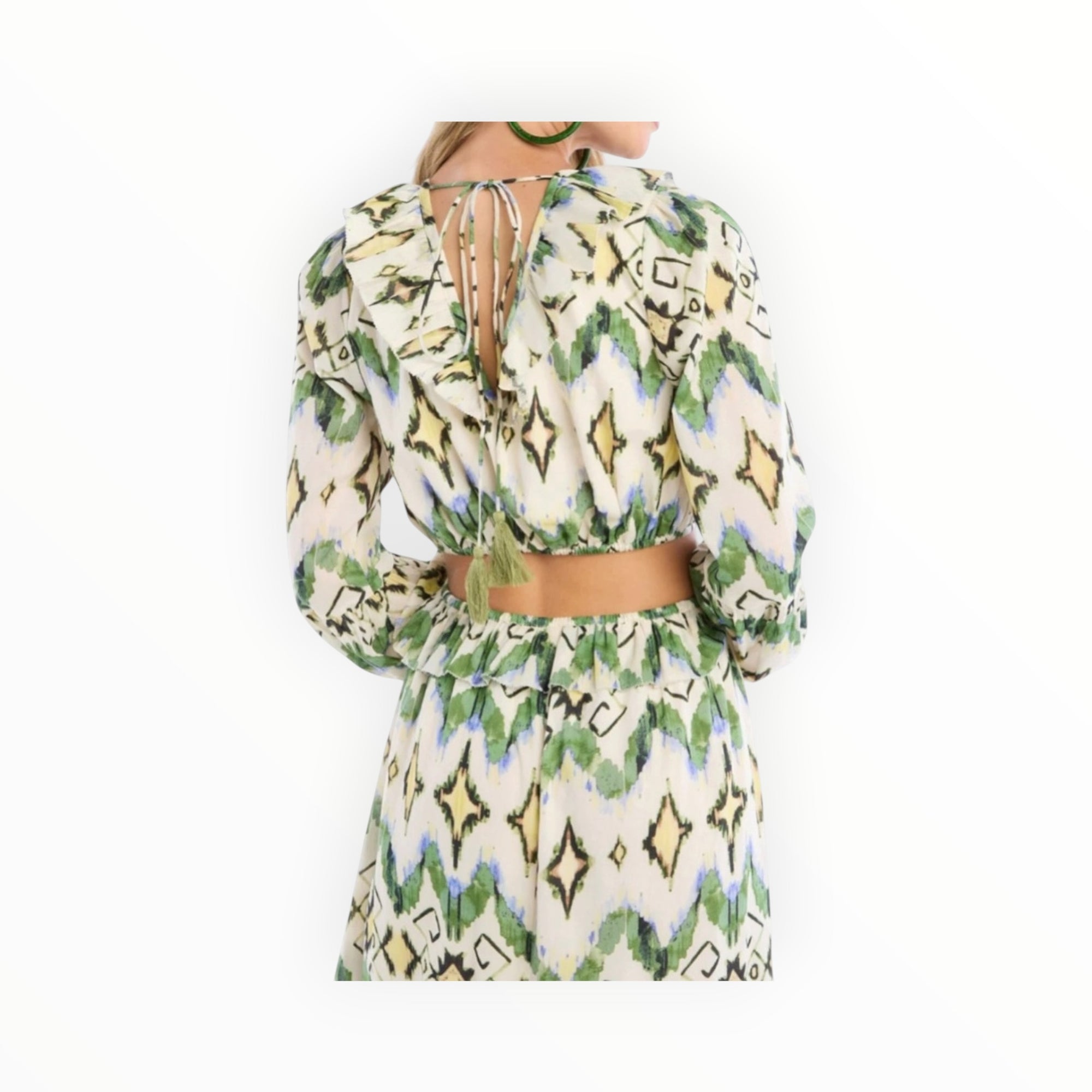 Allison New York Green Ikat Print Everly Maxi Dress