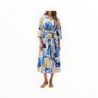 Joseph Ribkoff Palm Wrap Dress - Vanilla Multi