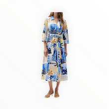 Joseph Ribkoff Palm Wrap Dress - Vanilla Multi