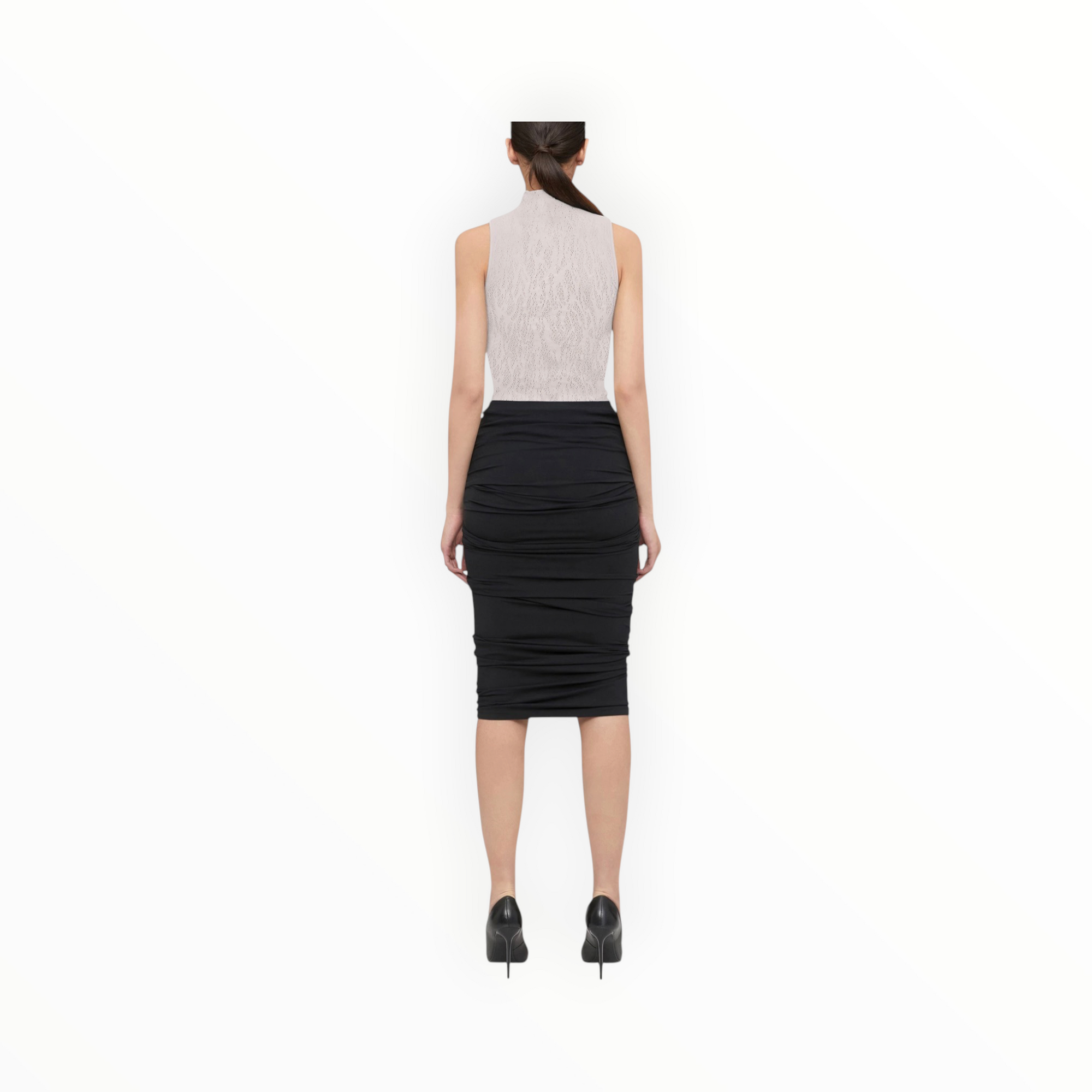 Wolford Snake Lace Top Sleeveless - Platinum