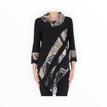 Joseph Ribkoff Tunic - Black/Beige