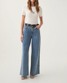 aje. Prophecy Knit Logo Baby Tee - Black/White