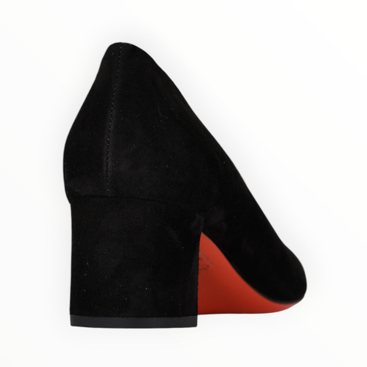 Santoni Fight Suede Pump 50mm - Black