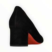 Santoni Fight Suede Pump 50mm - Black