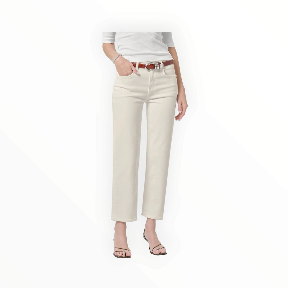 Citizens of Humanity Palma Straight Clean Hem - Almond