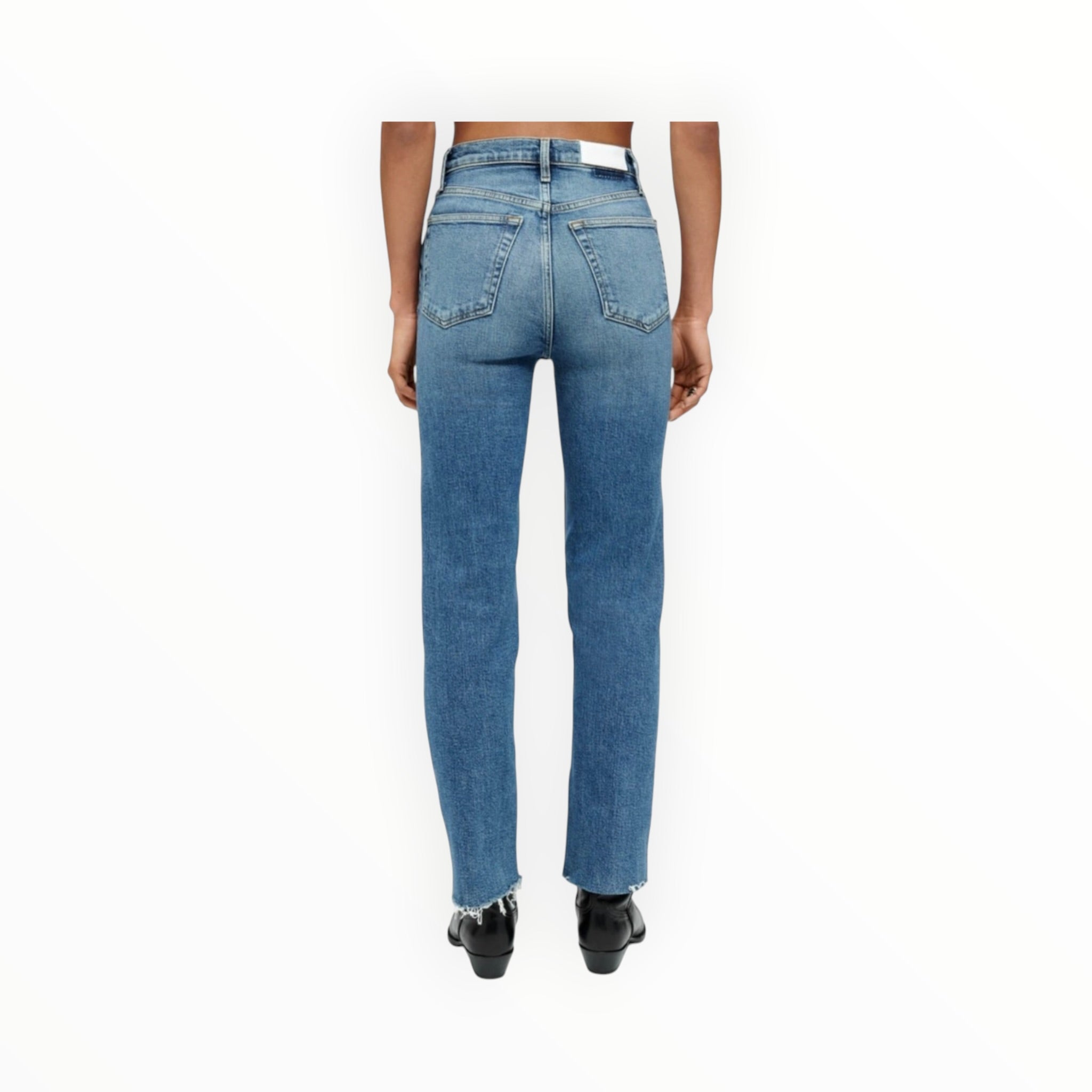 Re/Done Ultra High Rise Ankle Crop - Mid 70s