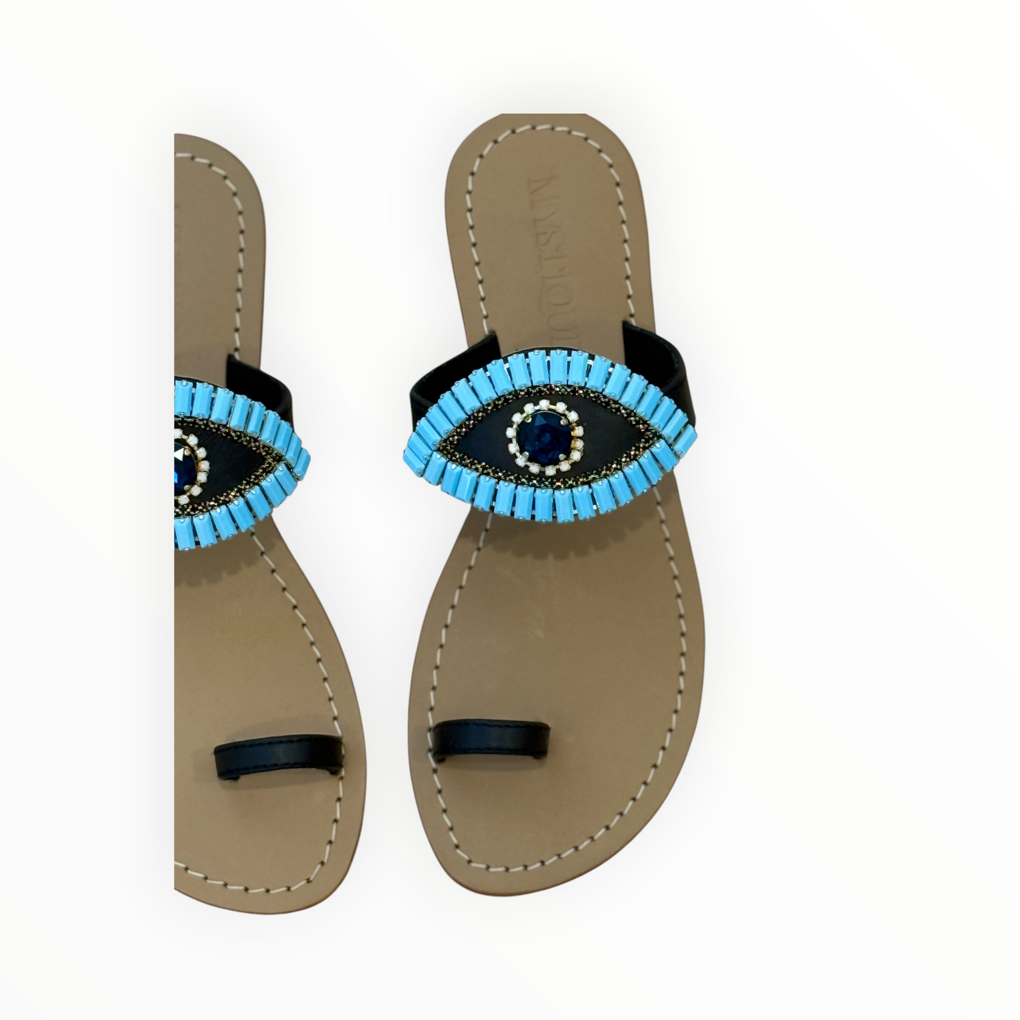 Mystique Sandals - Black/Turquoise