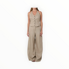 Phoebe Jon Sabrina Halter Vest in Linen - Taupe