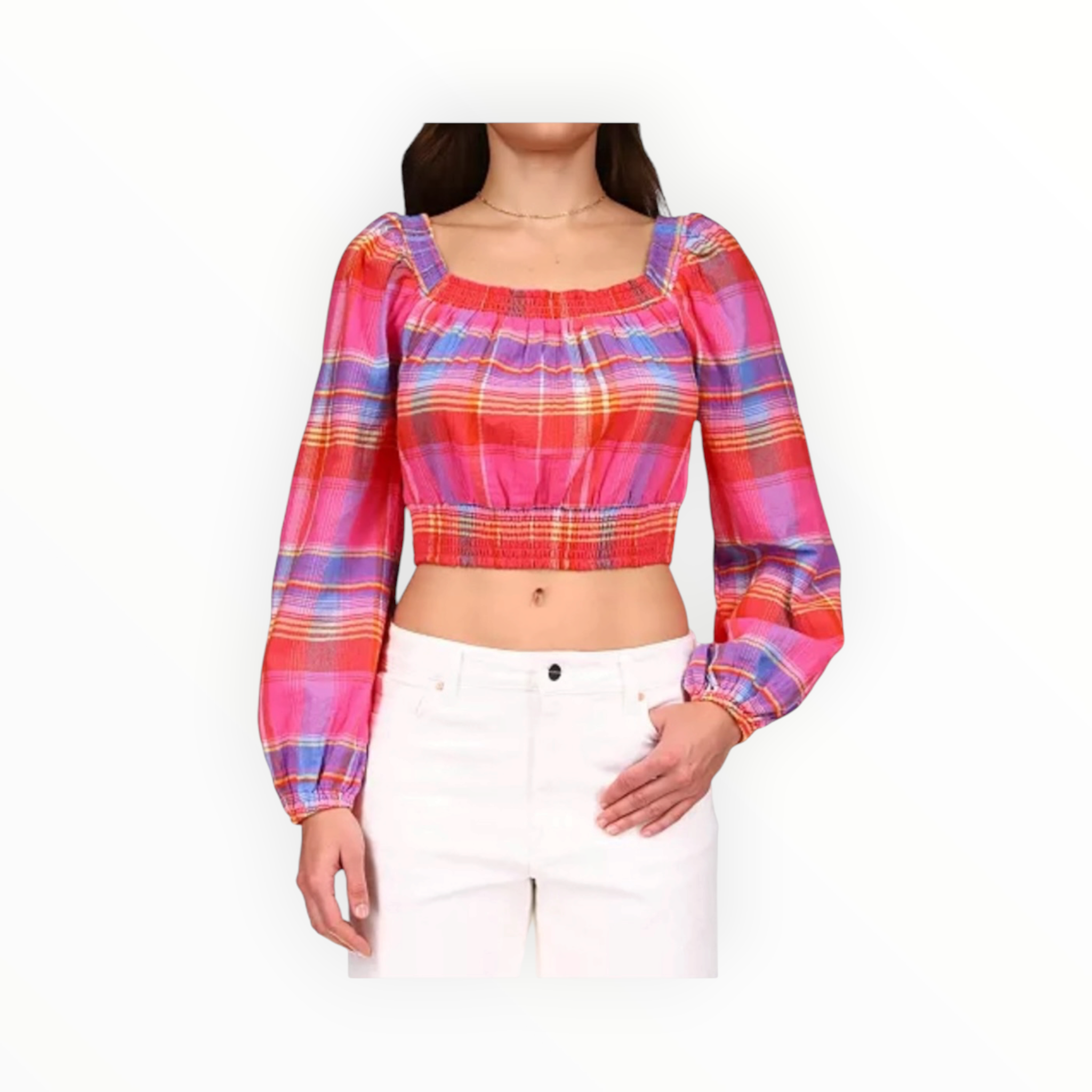 Sanctuary Madras Cropped Blouse
