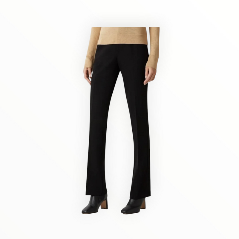 ecru Courtlandt Slim Bootcut Pant - Black