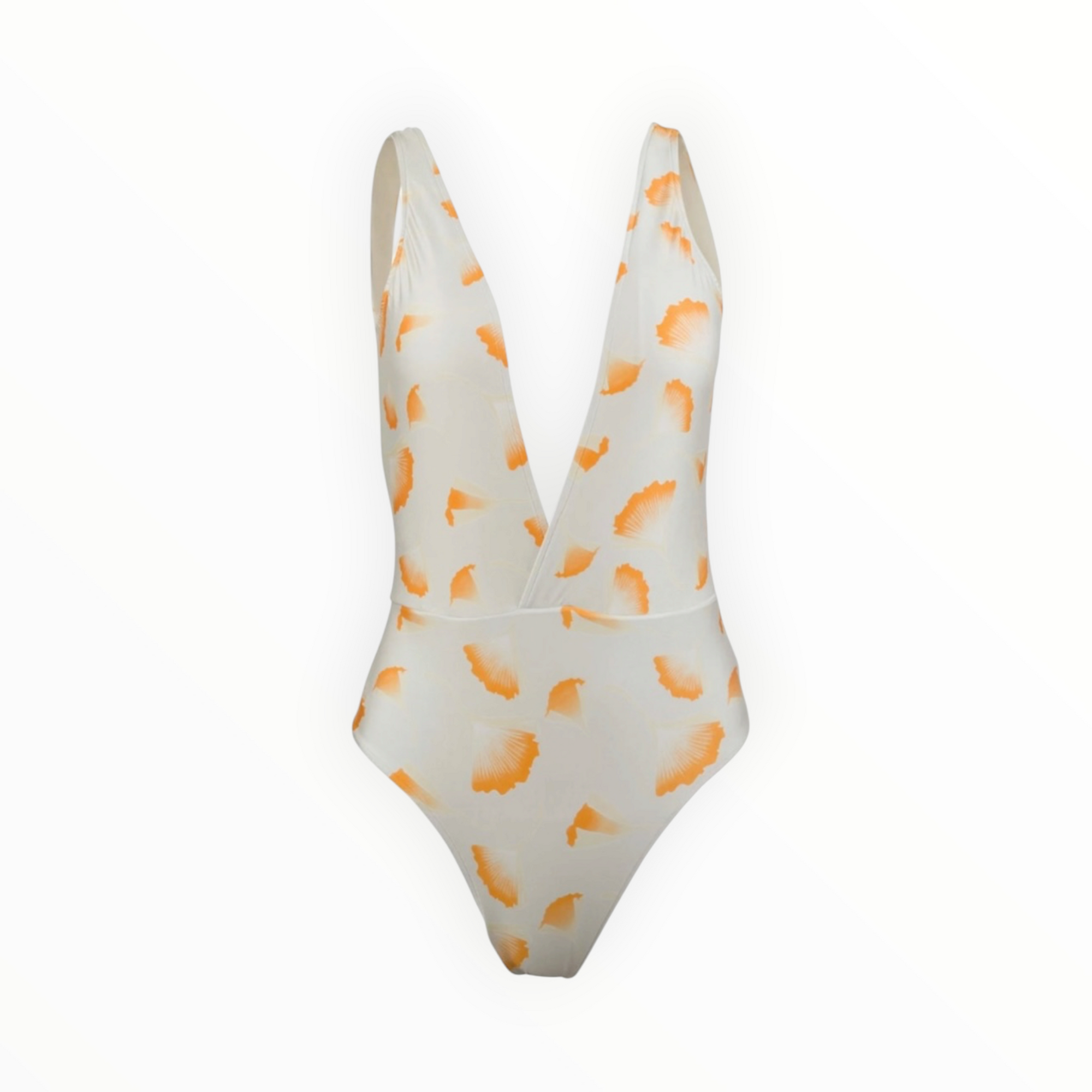 Sauipe Swim Jacky Deep Plunge One Piece Swimsuit - Ginkgo Ivory