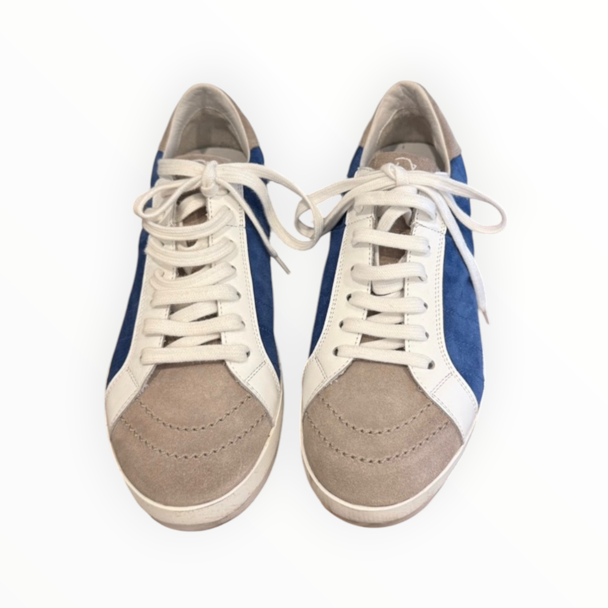 Primabase Suede Low Top Sneaker - Blue/White