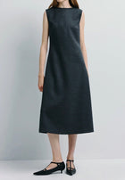 Rue Sophie Roze A-line Midi Dress - Charcoal Grey