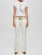 Re/Done Mid Rise Flared Touser - Ivory