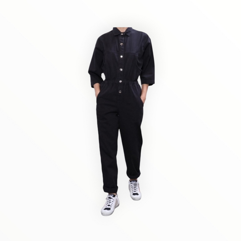 Overlover Montana Twill Jumpsuit - Cool Black